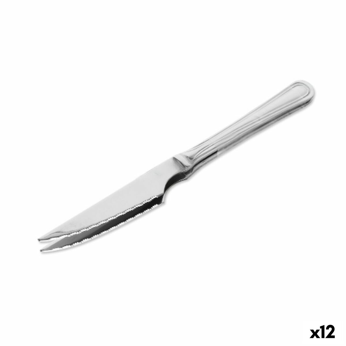 Ensemble de couteaux à viande Quttin Antártica Argenté Acier inoxydable 21,5 x 1,9 cm 2 Pièces (12 Unités)