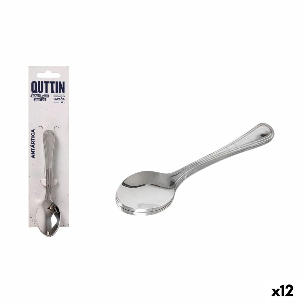 Cuillère à dessert Quttin Antartica 6 Pièces (12 Unités)