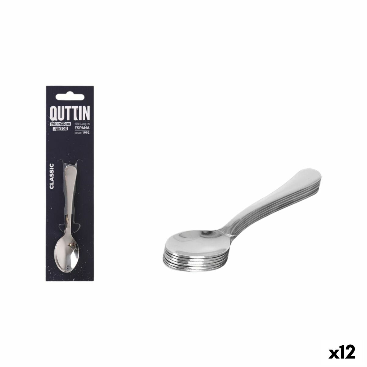 Cuillère à dessert Quttin Classic 6 Pièces (12 Unités)