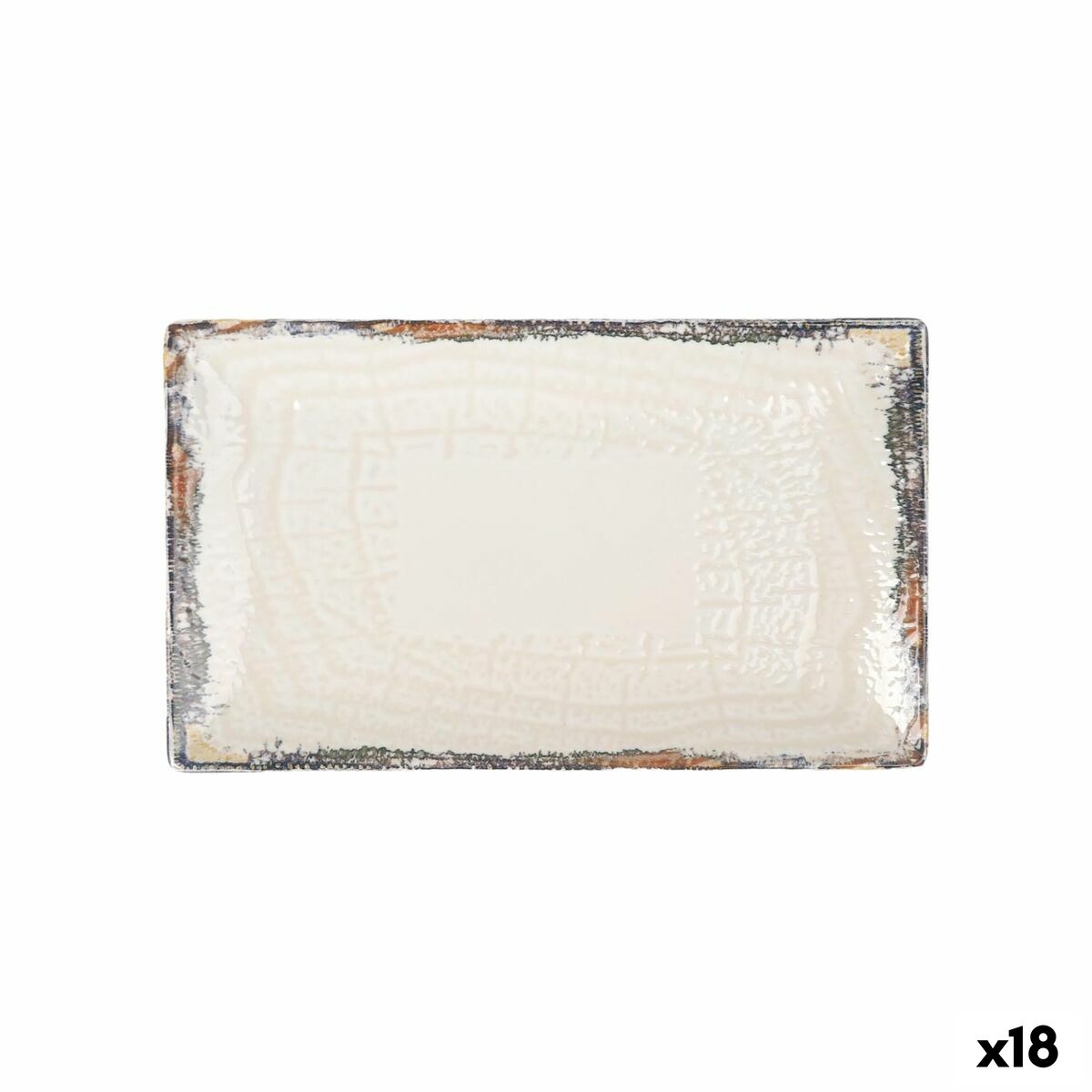Plat à Gratin La Mediterránea Albus Rectangulaire 25,3 x 15 x 2 cm (18 Unités)