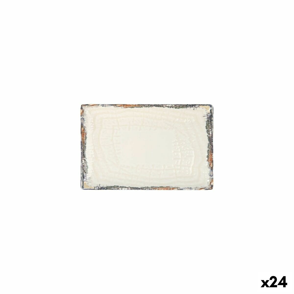 Plateau La Mediterránea Albus 20 x 13 x 2 cm (24 Unités)