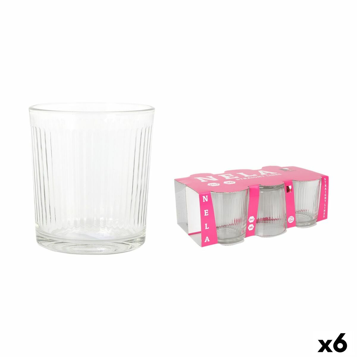 Set de Verres La Mediterránea STRAIGHT 6 Pièces (6 Unités)