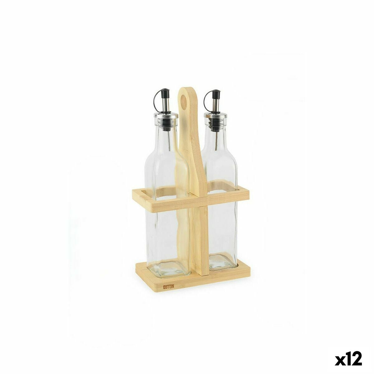 Set de pansement Quttin Marron Transparent verre Bambou 250 ml 2 Pièces (12 Unités)