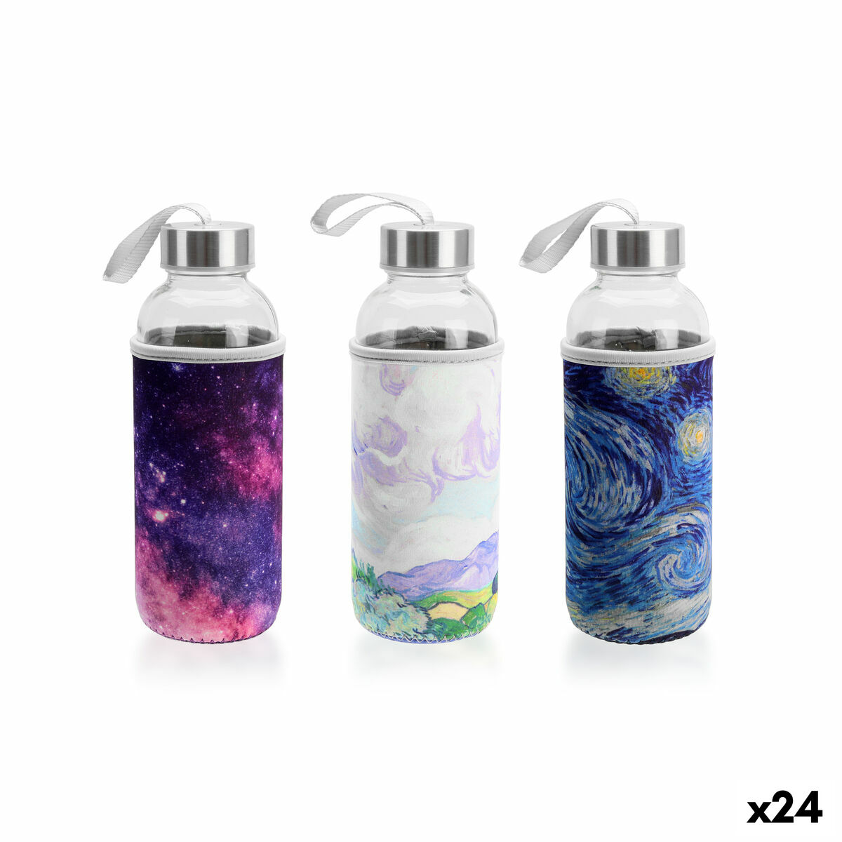 Bouteille d'eau Bewinner verre 400 ml (24 Unités)