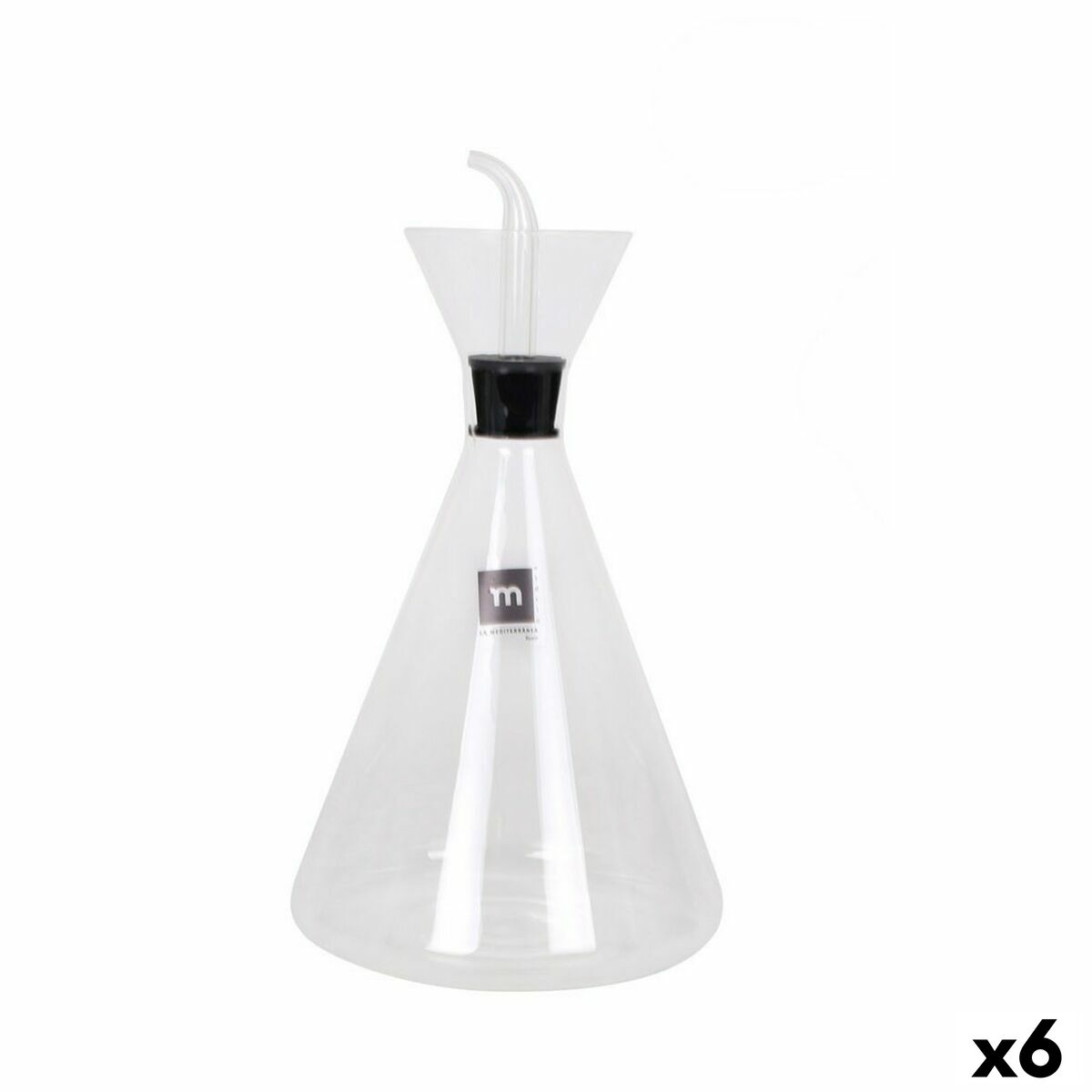 Huilier La Mediterránea Iraia Transparent Verre Borosilicaté 1 L (6 Unités)
