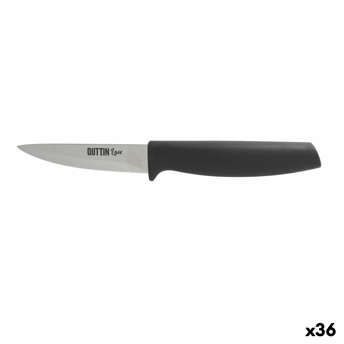 Eplucheur Quttin Laos Noir Argenté Acier inoxydable 8,5 cm (36 Unités)