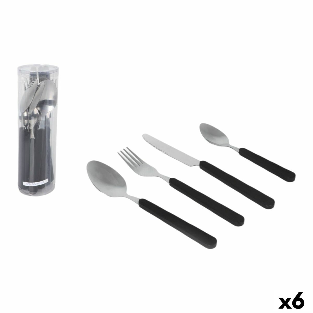 Couverts Quttin Plastique 16 Pièces (6 Unités)