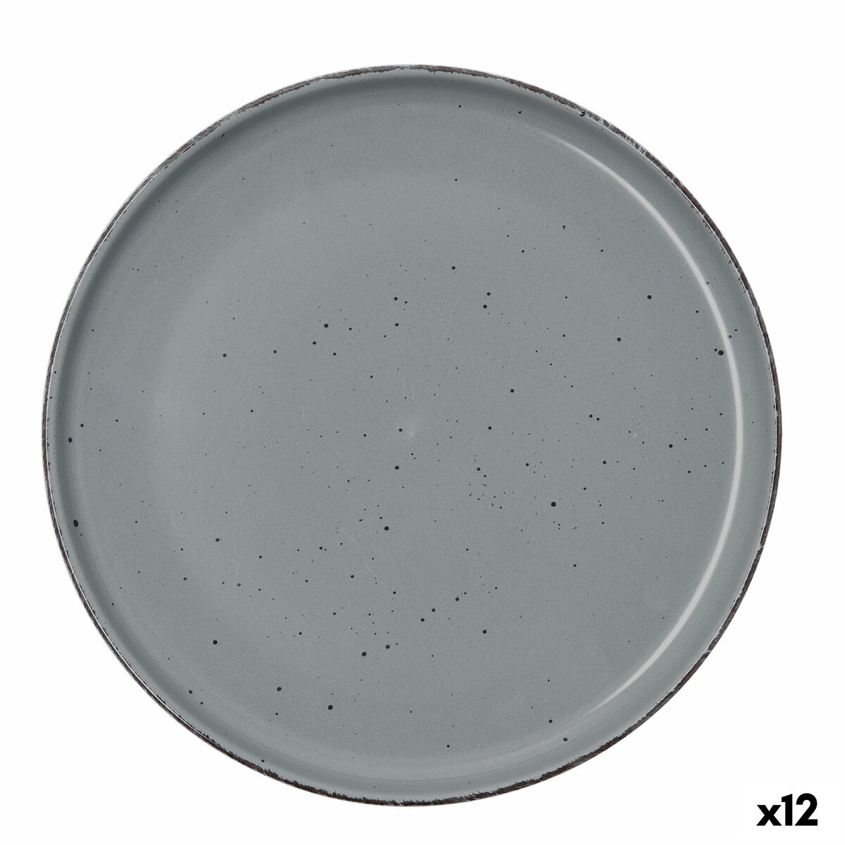 Assiette plate Quid Duna Gris Céramique 26,5 x 2,8 cm (12 Unités)