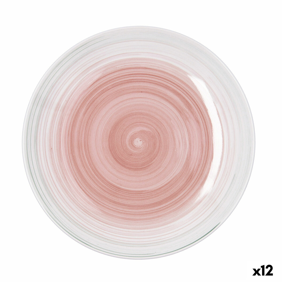 Assiette plate Quid Velvet Rose Céramique Ø 27 cm (12 Unités)