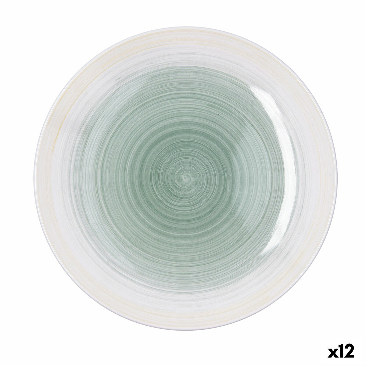 Assiette plate Quid Velvet Vert Céramique Ø 27 cm (12 Unités)