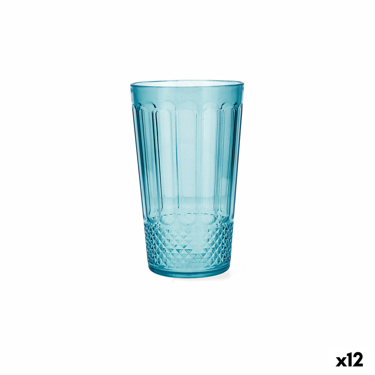 Verre d'eau Quid Gaia Turquoise Plastique 600 ml (12 Unités)