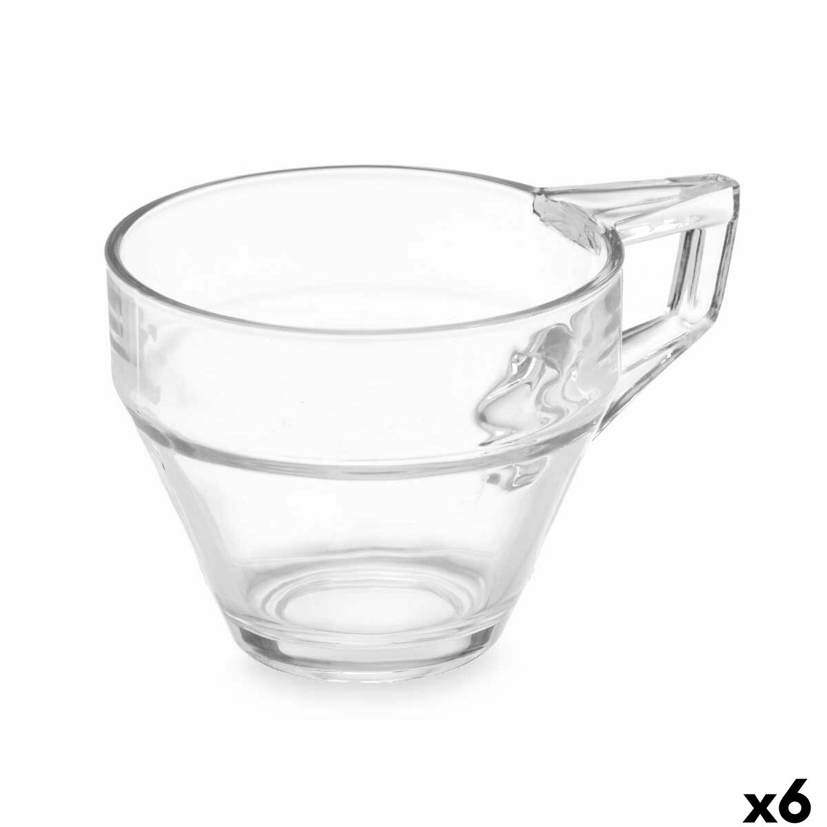 Tasse de café et de thé Vivalto ZLQ02/BHA6 Transparent verre 199 ml (6 Unités)