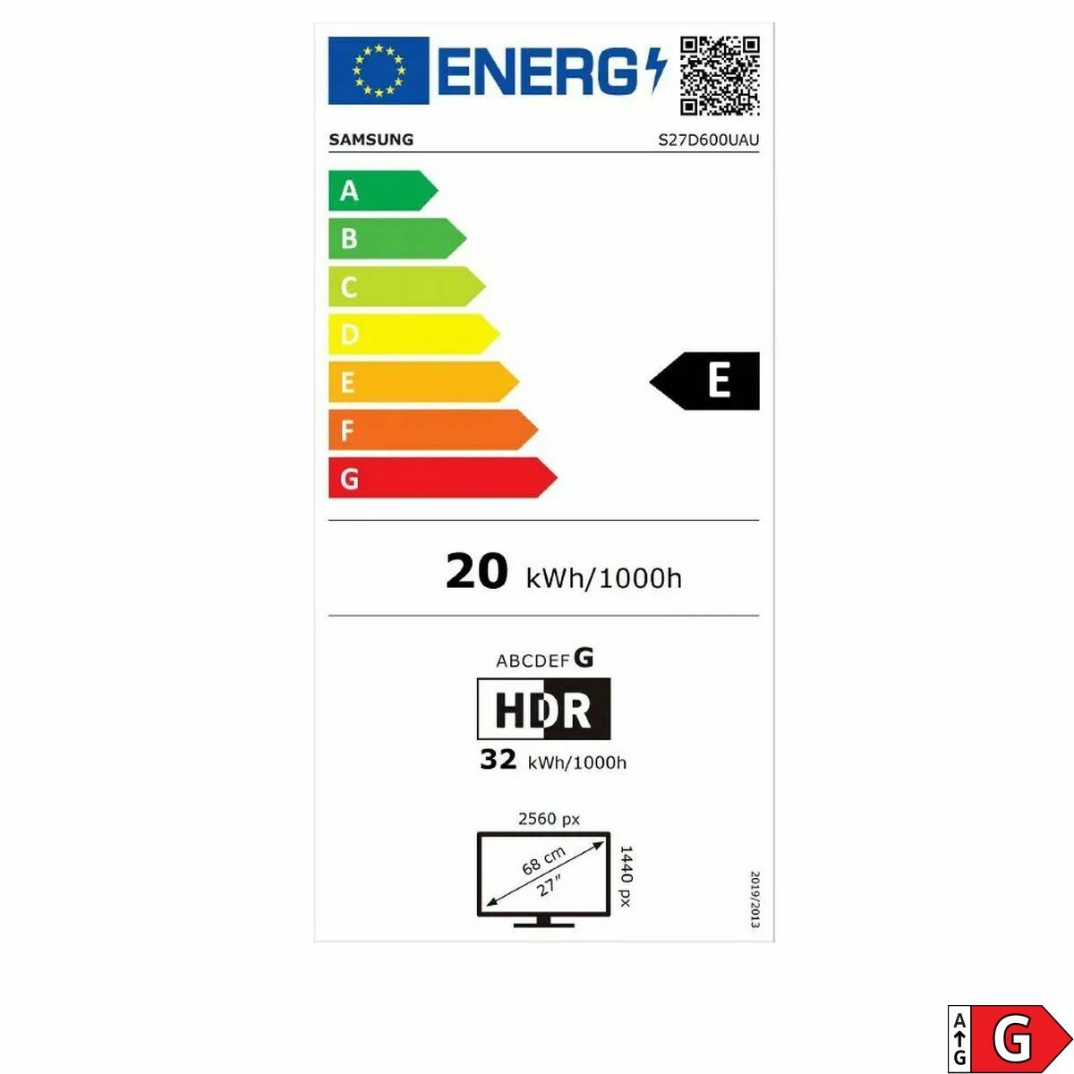 Image de Gaming Monitor Samsung LS32D600UAUXEN Quad HD 32"