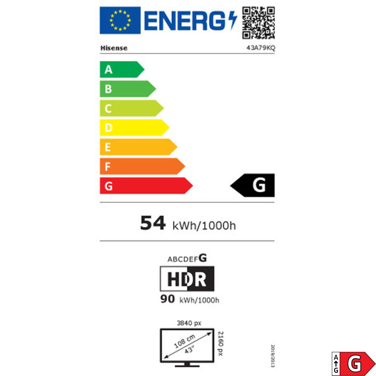 Bild von Smart TV Hisense 43A79KQ 43" 4K Ultra HD LED HDR D-LED QLED (Refurbished B)