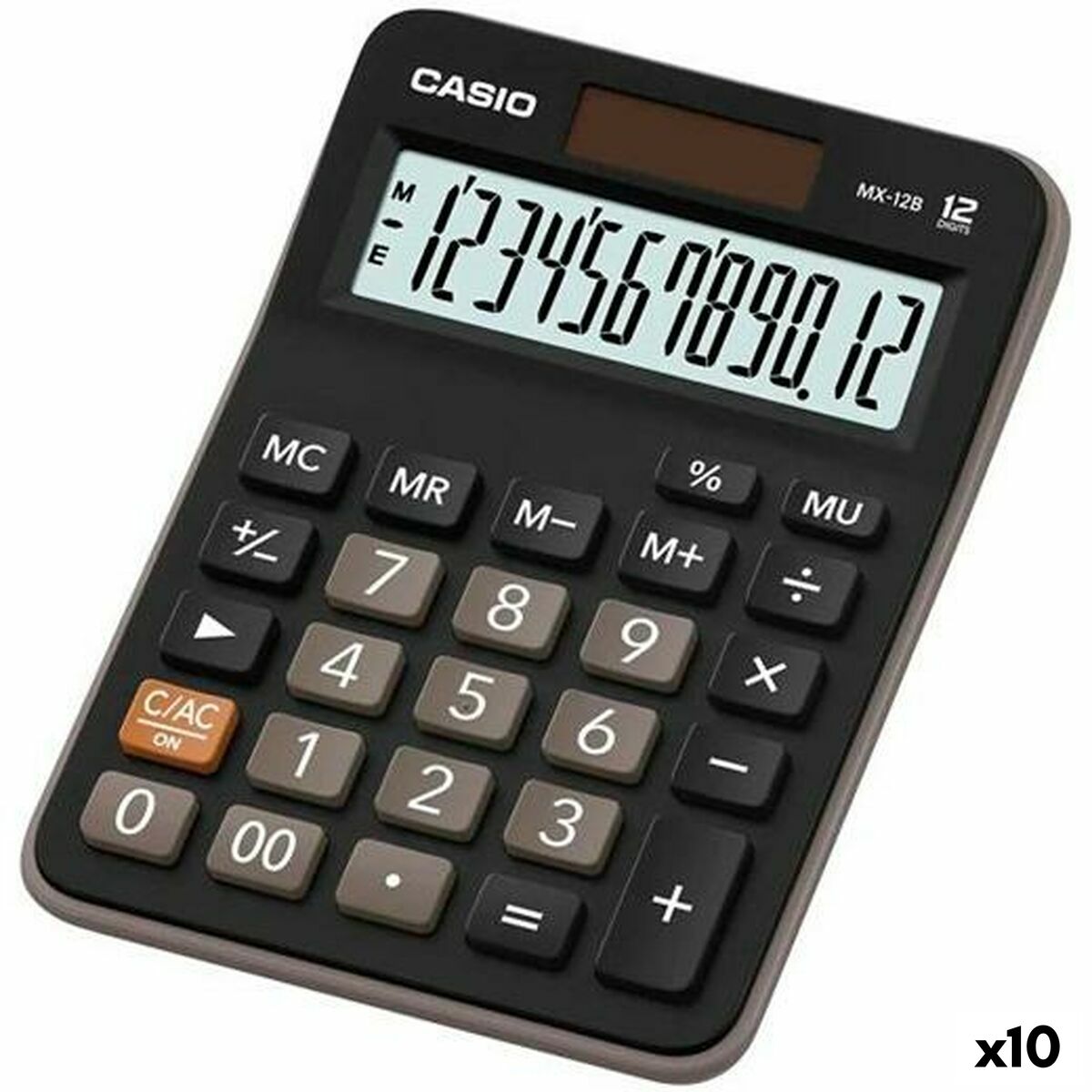 Calculatrice Casio MX-12B Noir 14,7 x 10,6 x 2,9 cm (10 Unités)