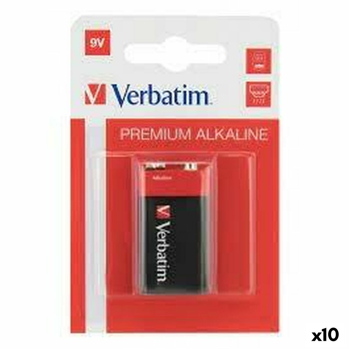 Alkaline Battery Verbatim 9 V 6LR61 (10 Units) Picture of Alkaline Battery Verbatim 9 V 6LR61 (10 Units)