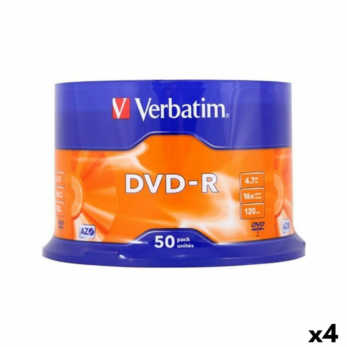 Afbeeldingen van DVD-R Verbatim 4,7 GB 16x 50 Pieces (4 Units)
