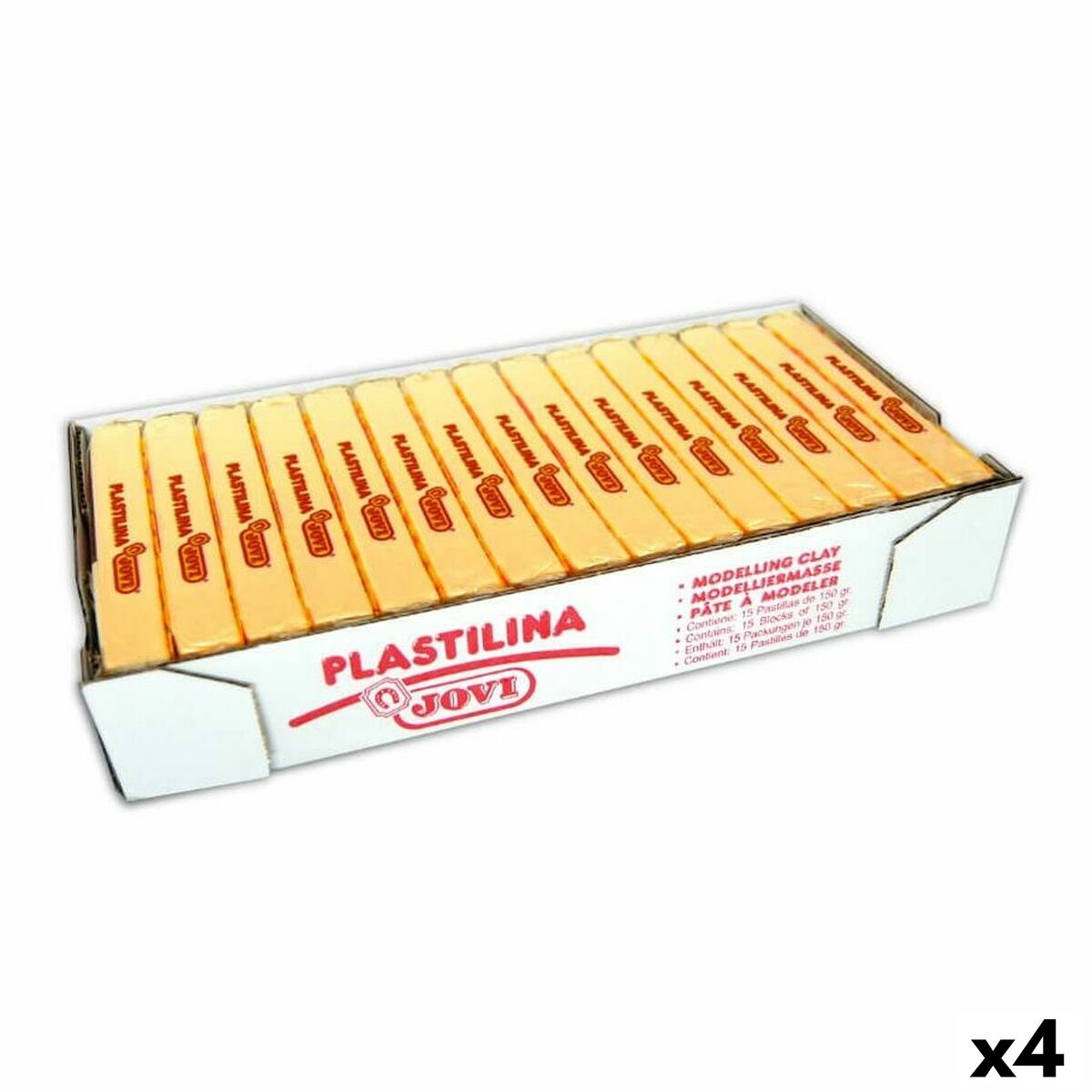 Pâte à modeler Jovi Jaune 150 g 15 Pièces (4 Unités)