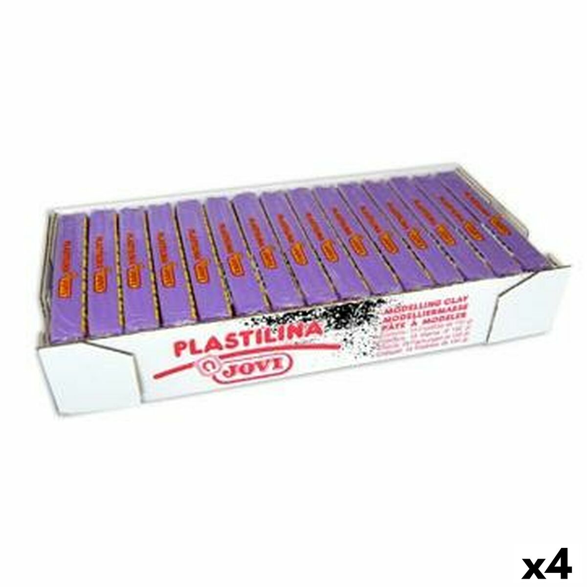 Pâte à modeler Jovi Lila 15 Pièces (4 Unités)