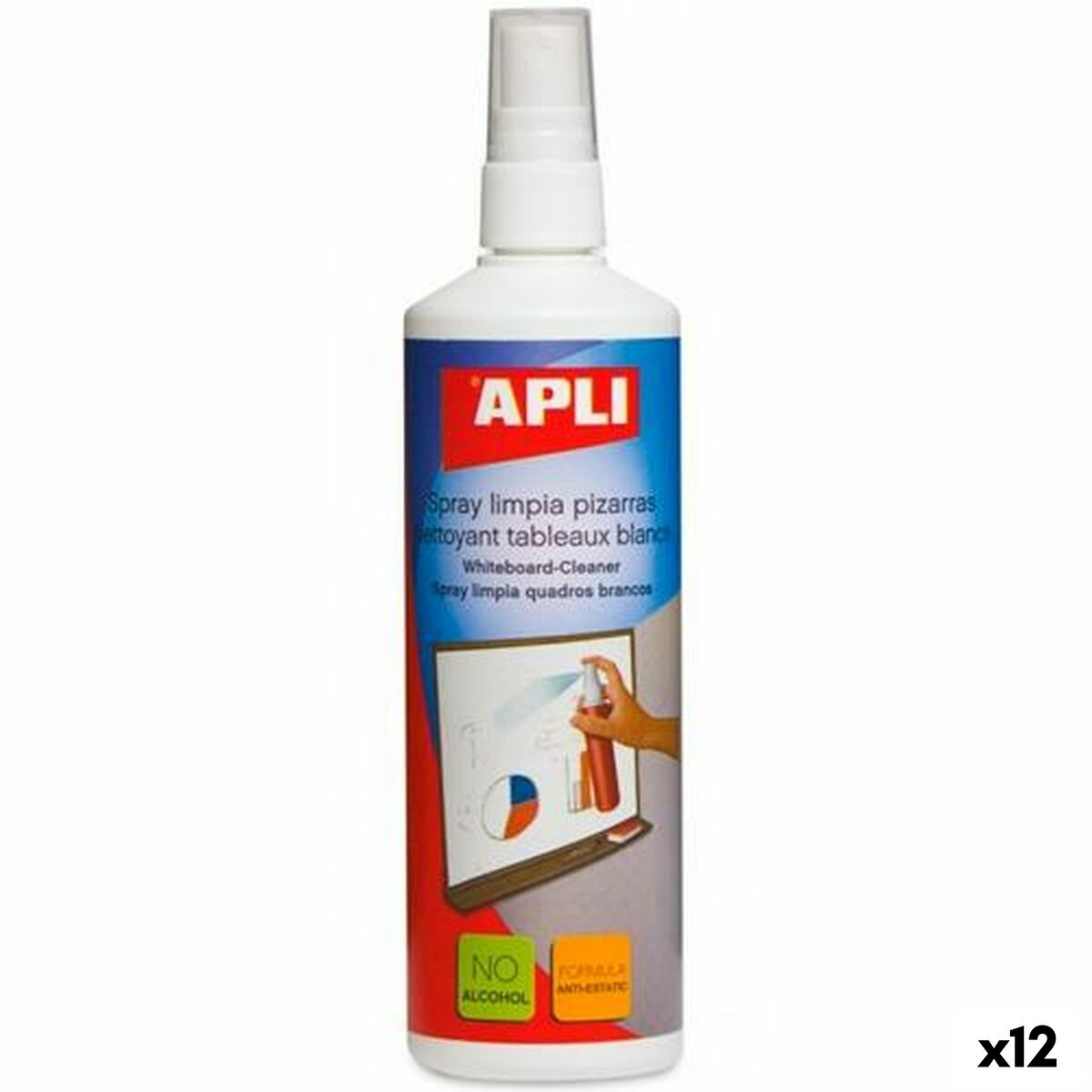 Afbeeldingen van Cleaner Apli Whiteboard (12 Units)