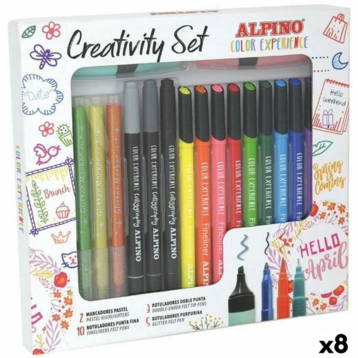 Σετ Μαρκαδόροι Alpino CREATIVITY COLOR EXPERIENCE Πολύχρωμο 20 Τεμάχια (8 Μονάδες)