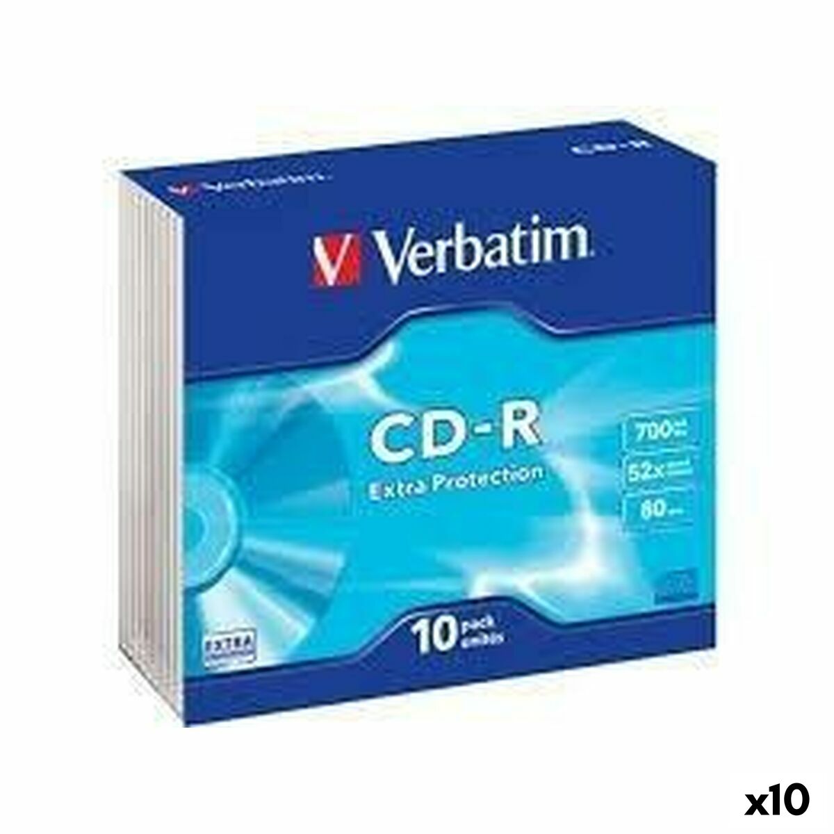 Afbeeldingen van CD-R Verbatim Extra Protection 700 MB 52x 10 Pieces (10 Units)