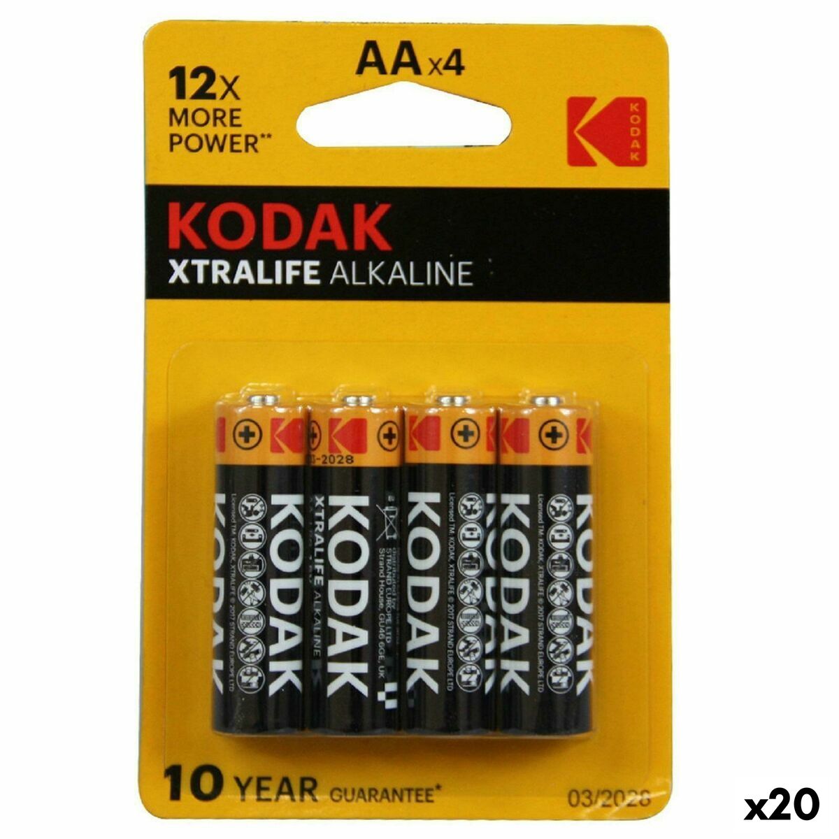 Alkaline Batteries Kodak LR06 4 Pieces (20 Units) Picture of Alkaline Batteries Kodak LR06 4 Pieces (20 Units)