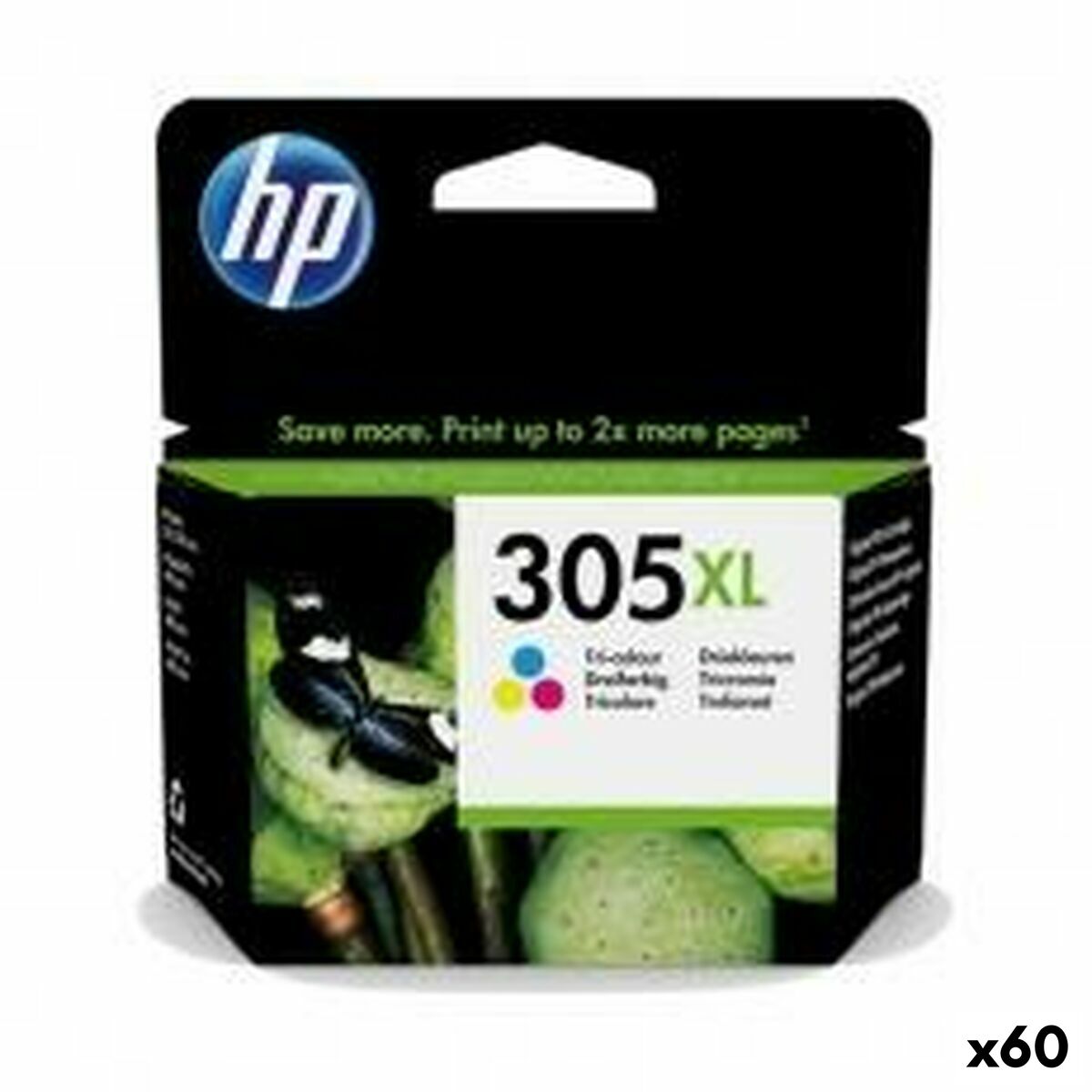 Cartouche d'encre originale HP 305XL Tricolore (60 Unités)