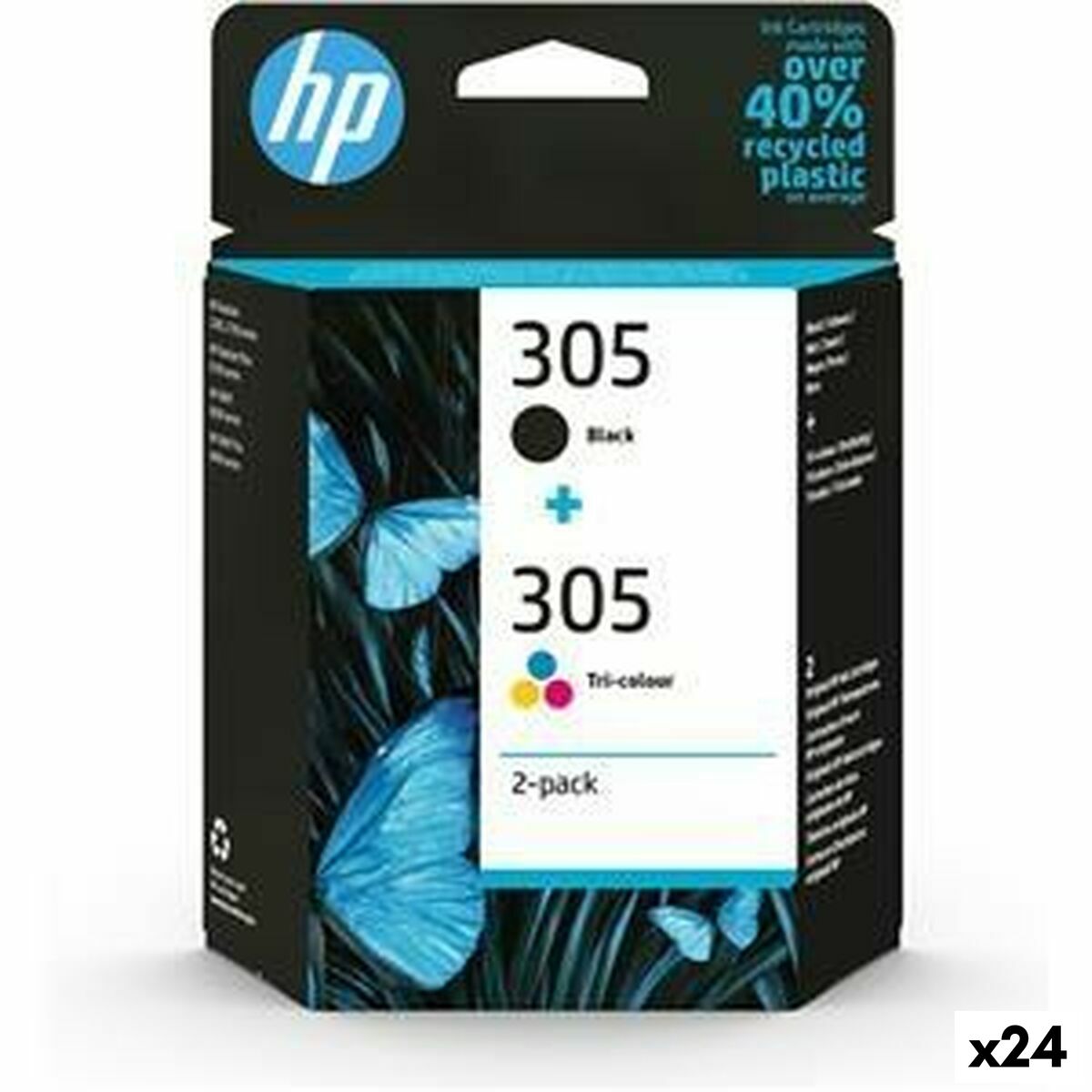 Cartouche d'encre originale HP 305 Jaune (24 Unités)