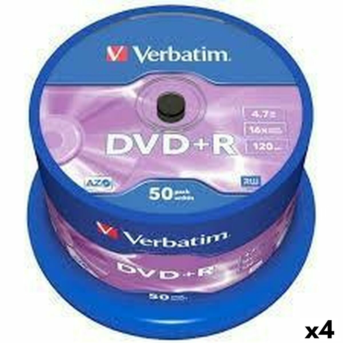 Afbeeldingen van DVD+R Verbatim 4,7 GB 16x 50 Pieces (4 Units)