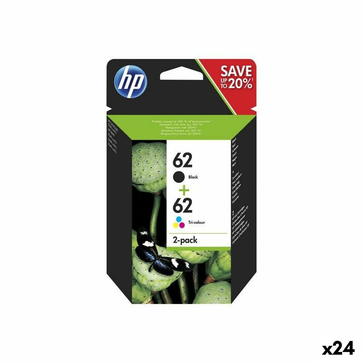 Afbeeldingen van Original Ink Cartridge HP Nº 62 Yellow (24 Units)