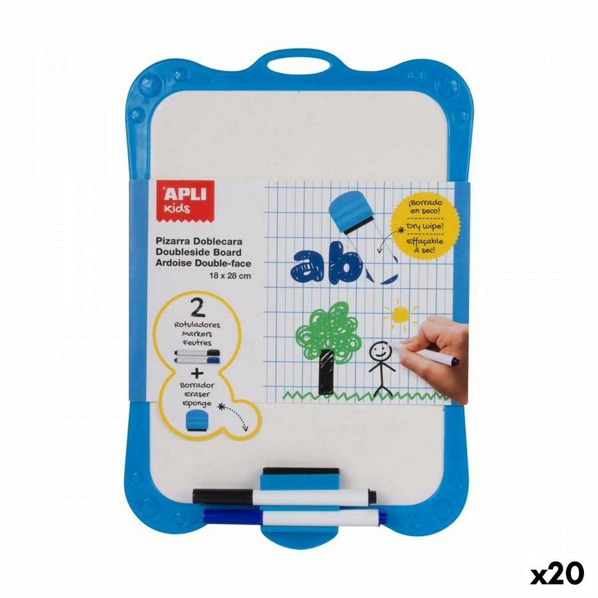 Afbeeldingen van Whiteboard Apli 18 x 28 cm (20 Units)