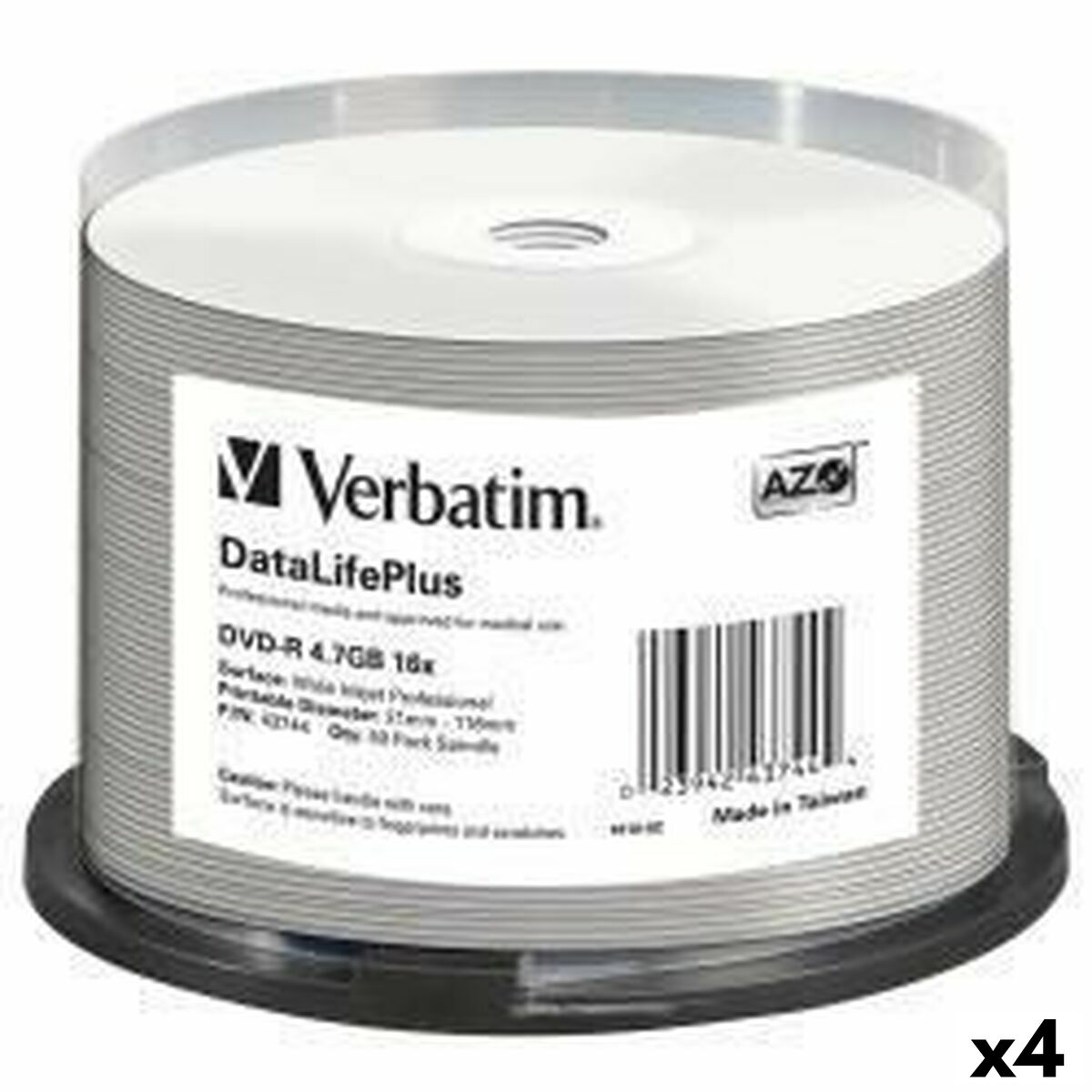 Afbeeldingen van DVD-R Verbatim DATALIFE PLUS 4,7 GB 16x 50 Pieces (4 Units)