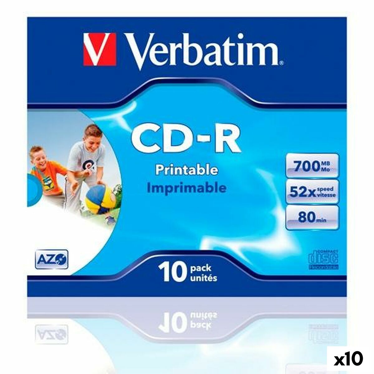 Picture of CD-R Verbatim CD-R AZO 700 MB 52x 10 Pieces (10 Units)