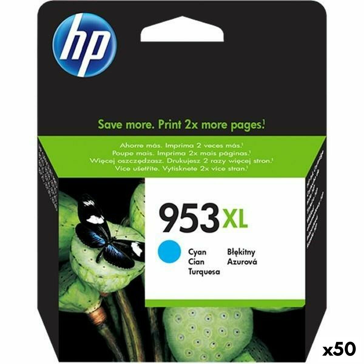 Cartouche d'encre originale HP 953XL Cyan (50 Unités)