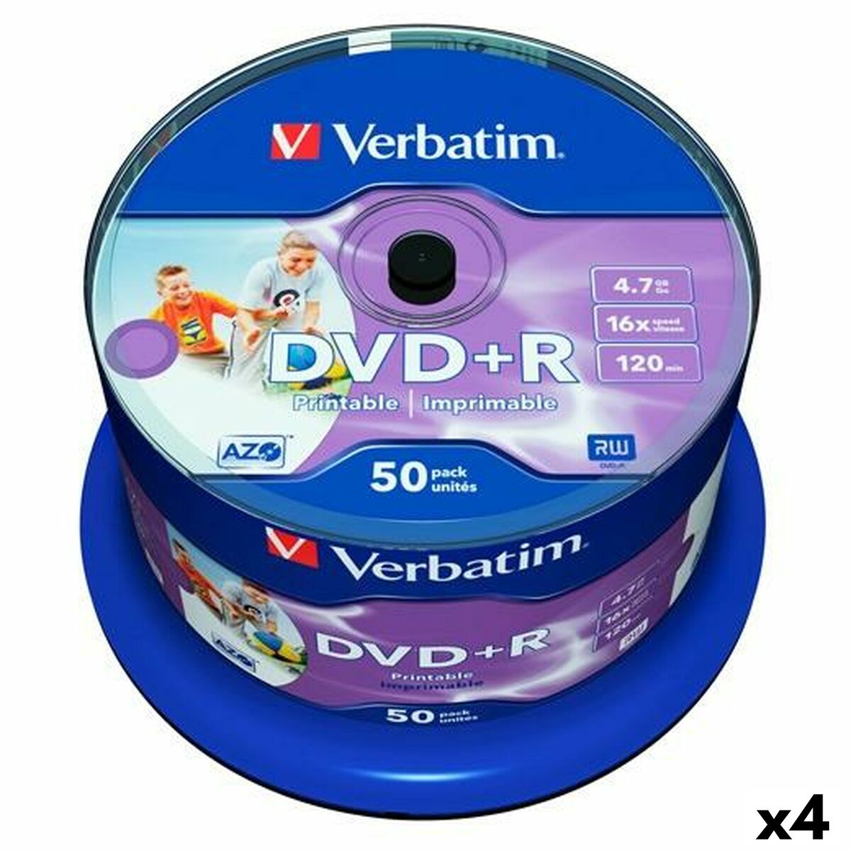 Afbeeldingen van DVD+R Verbatim 4,7 GB 16x 50 Pieces (4 Units)