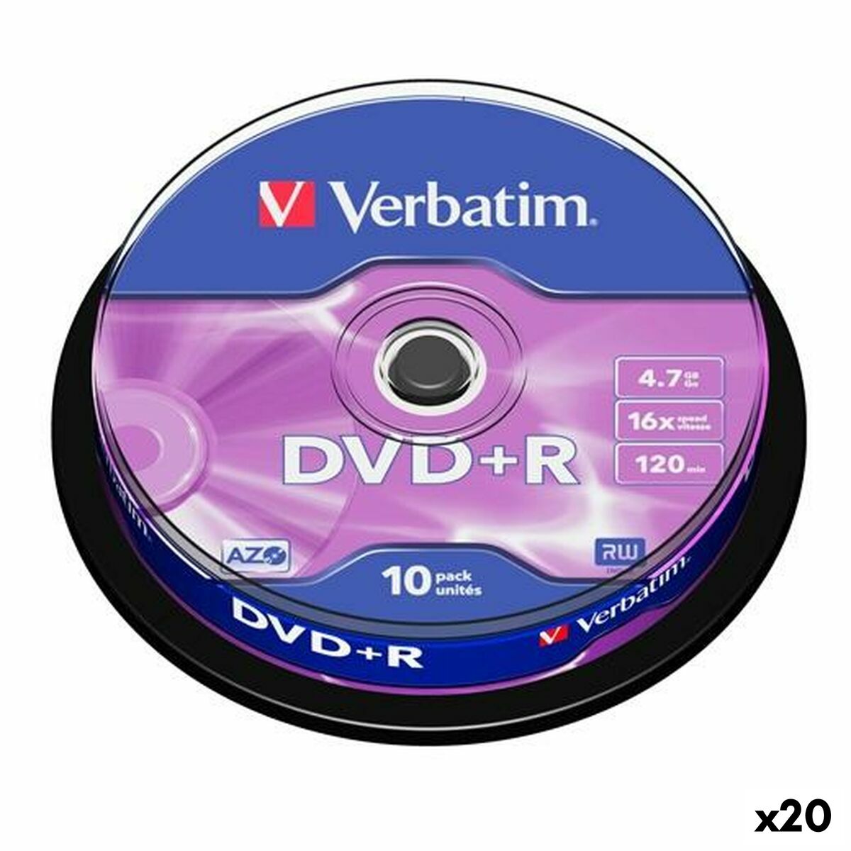 Afbeeldingen van DVD+R Verbatim 4,7 GB 16x 10 Pieces (20 Units)