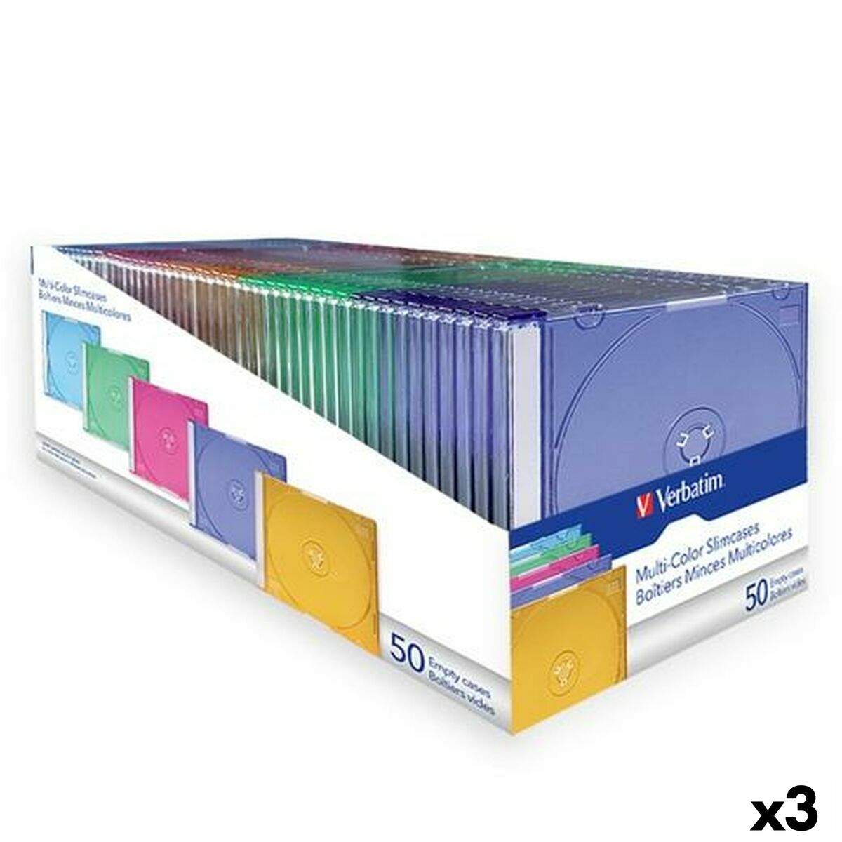 Afbeeldingen van Protective Case Verbatim DVD 50 Pieces (3 Units)