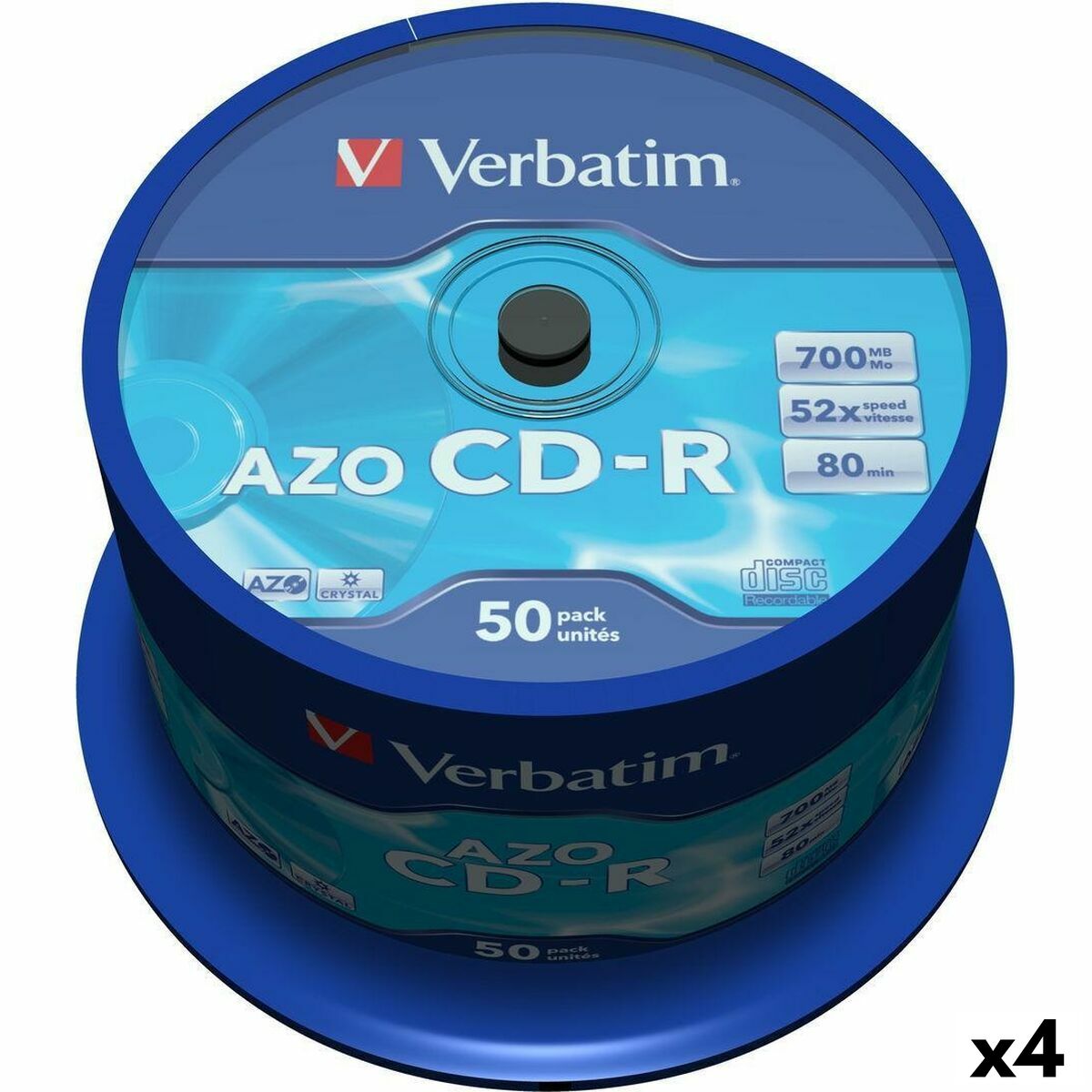 Afbeeldingen van CD-R Verbatim Azo 700 MB 52x 50 Pieces (4 Units)