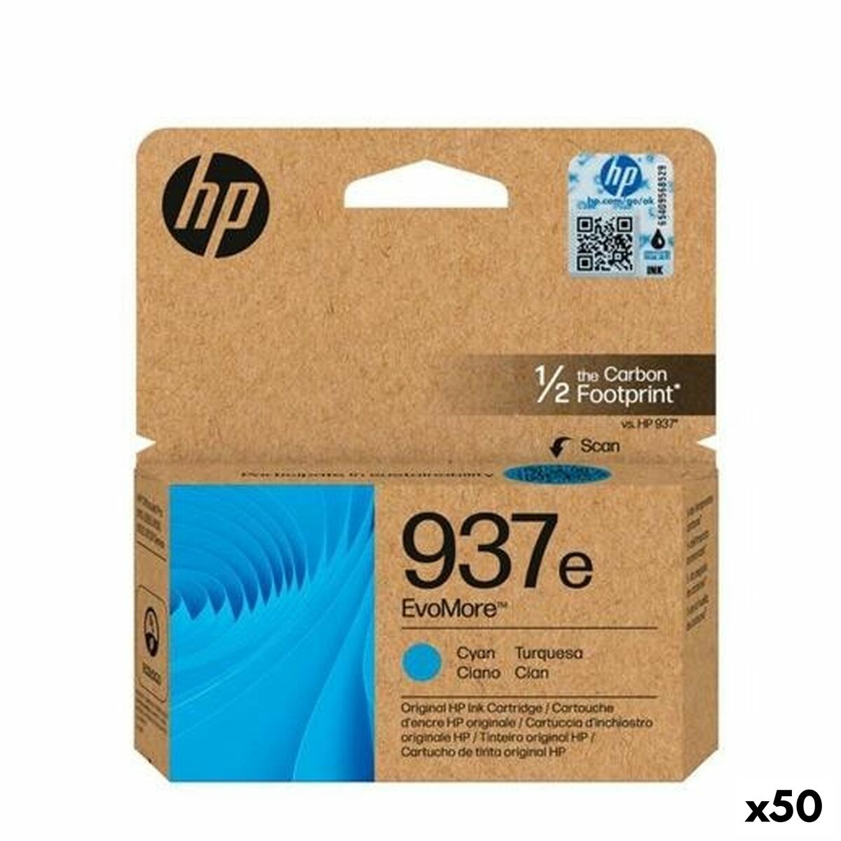 Afbeeldingen van Original Ink Cartridge HP Nº937E Cyan (50 Units)