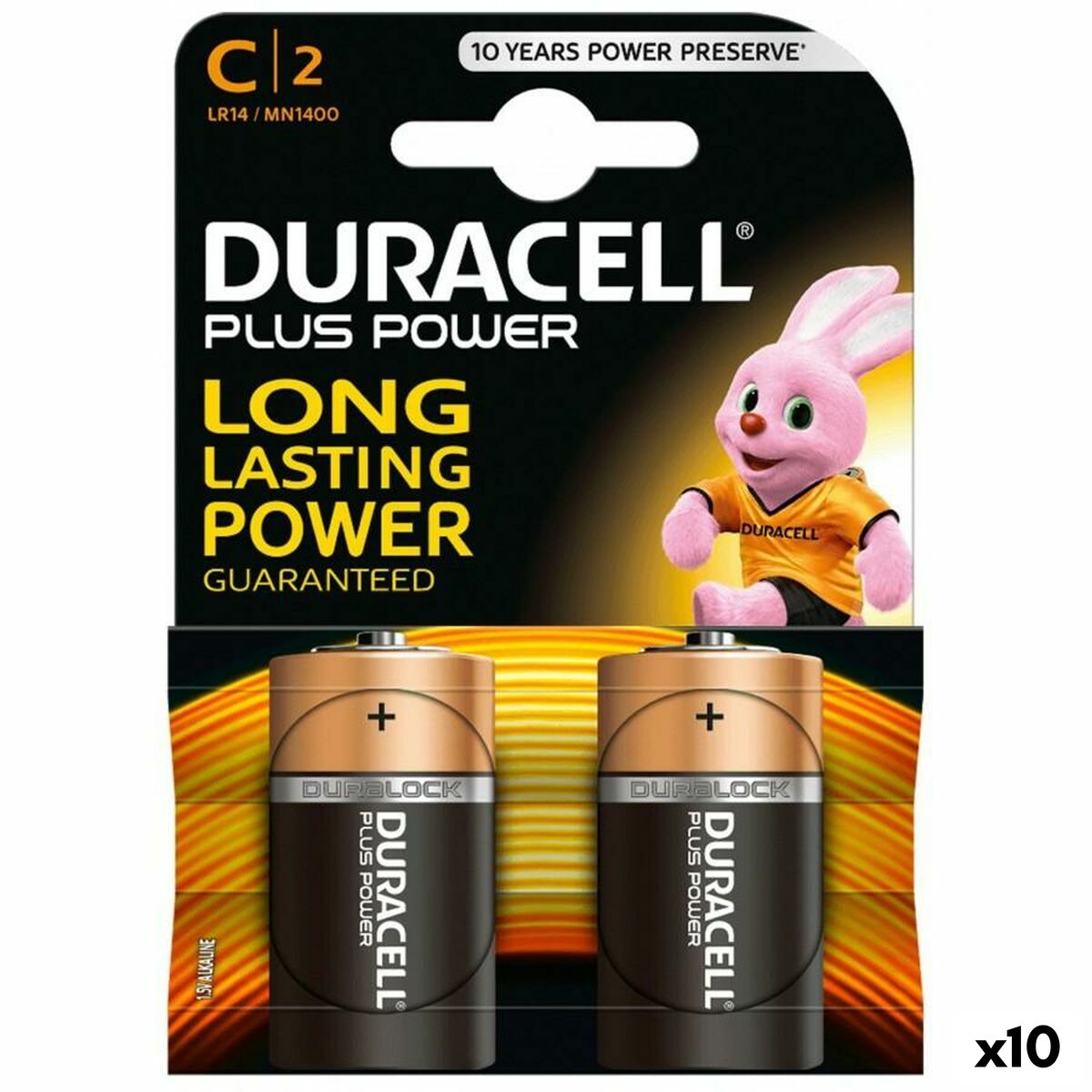 Afbeeldingen van Batteries DURACELL Plus Power L2 CLR14 1,5 V LR14 (10 Units)