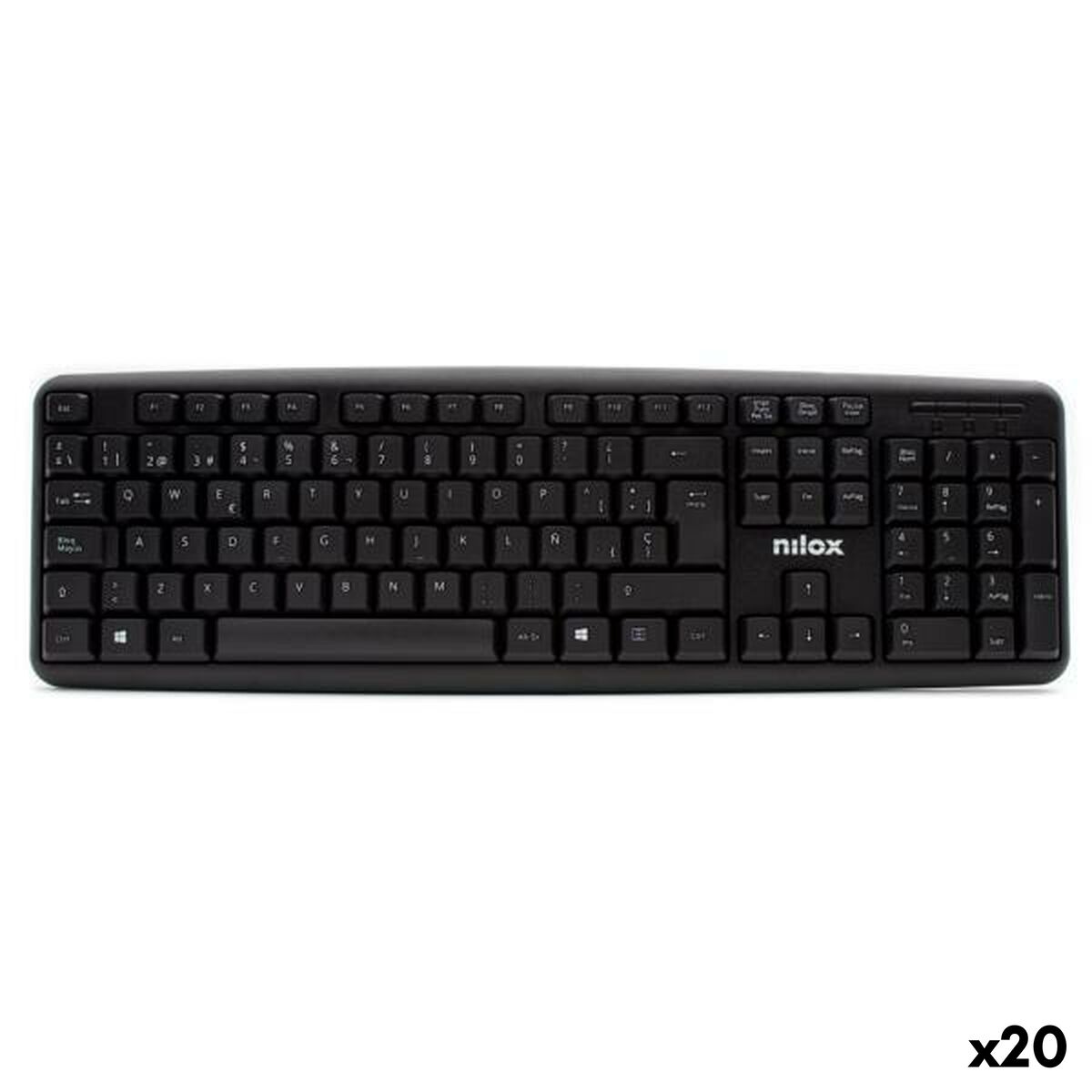 Picture of Keyboard Nilox Black Spanish Qwerty (20 Units)