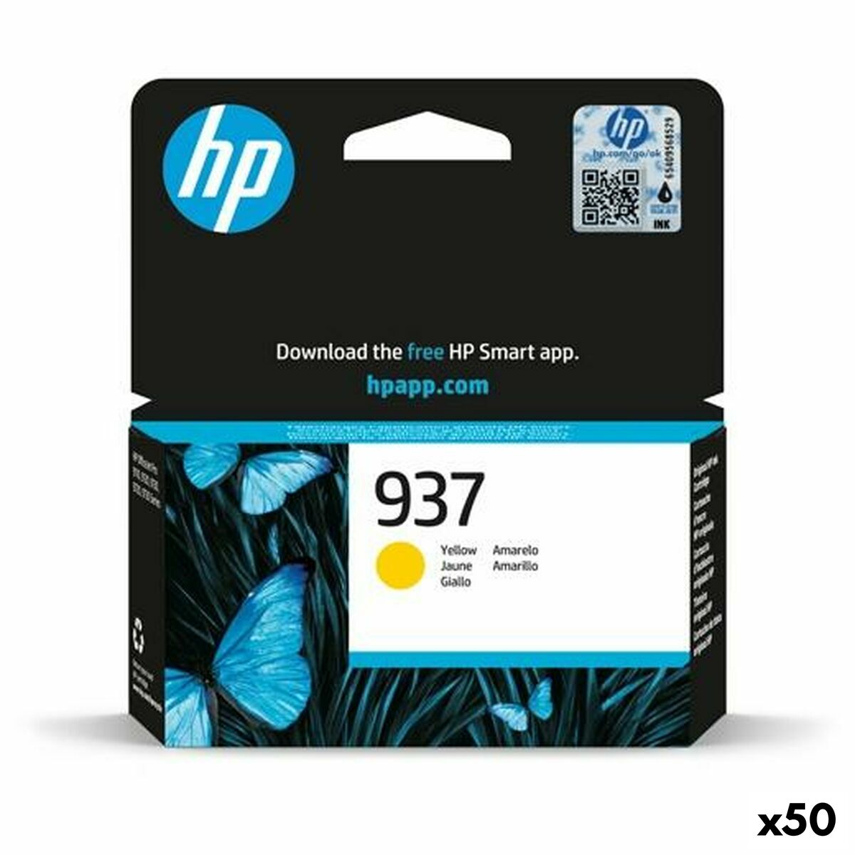 Cartouche d'encre originale HP 937 Jaune (50 Unités)