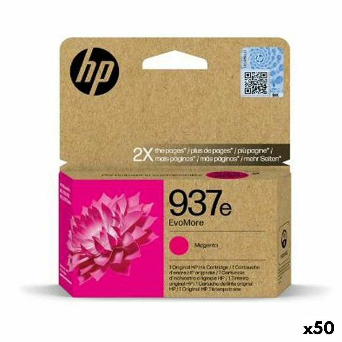 Afbeeldingen van Original Ink Cartridge HP Nº 937E Magenta (50 Units)