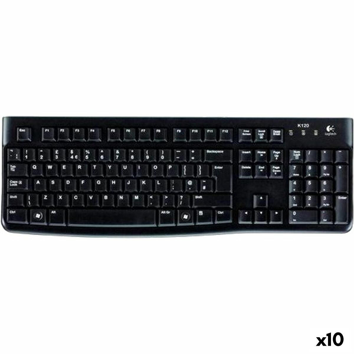 Afbeeldingen van Keyboard Logitech K120 Black Spanish Qwerty (10 Units)