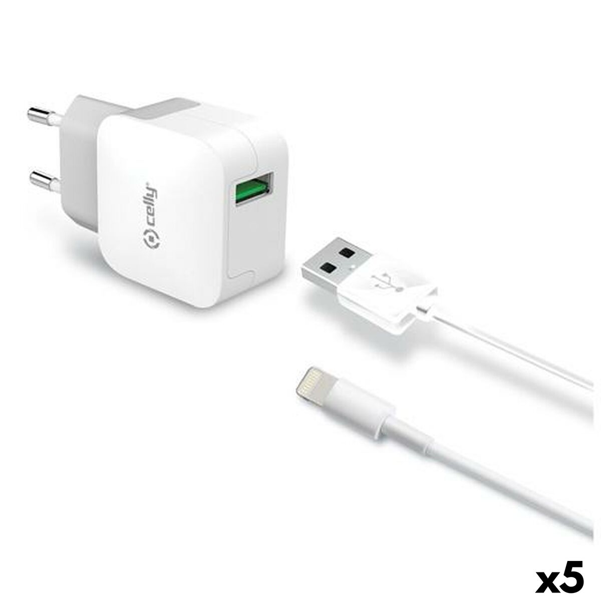 Picture of Wall Charger Celly White 12 W (5 Units)