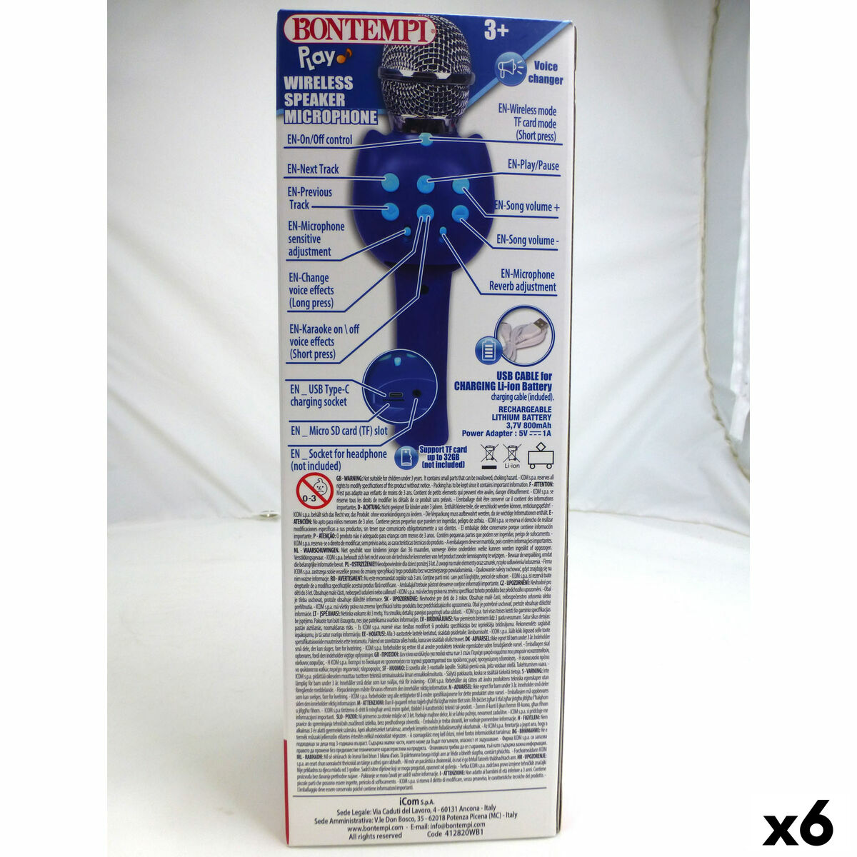 Mikrofonem Karaoke Bontempi 6 Sztuk
