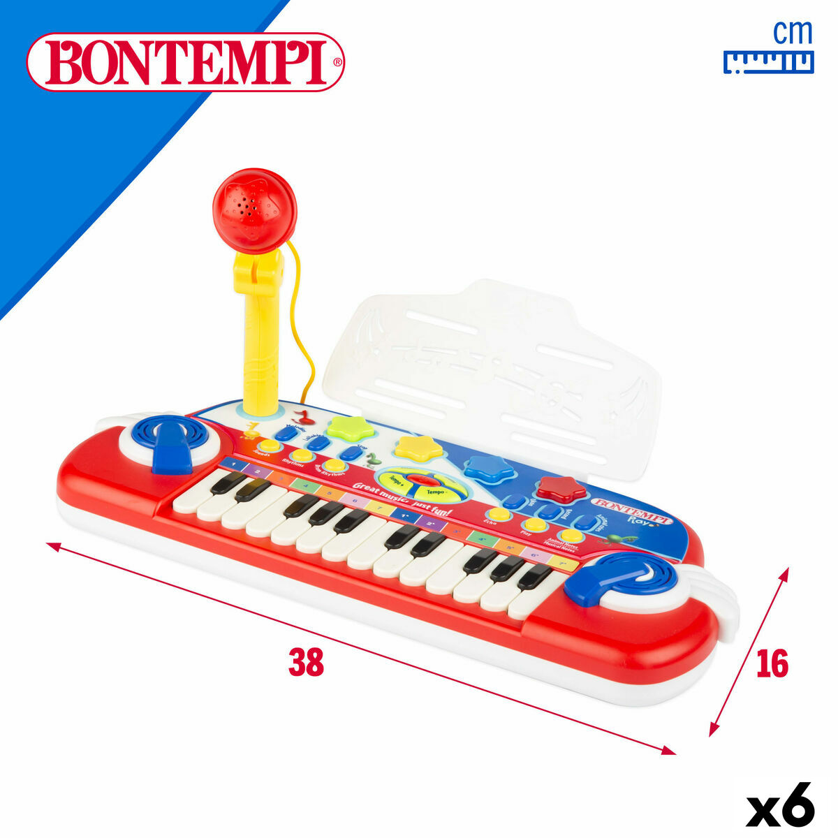 Pianino Elektroniczne Bontempi 38 x 18 x 17 cm (6 Sztuk)