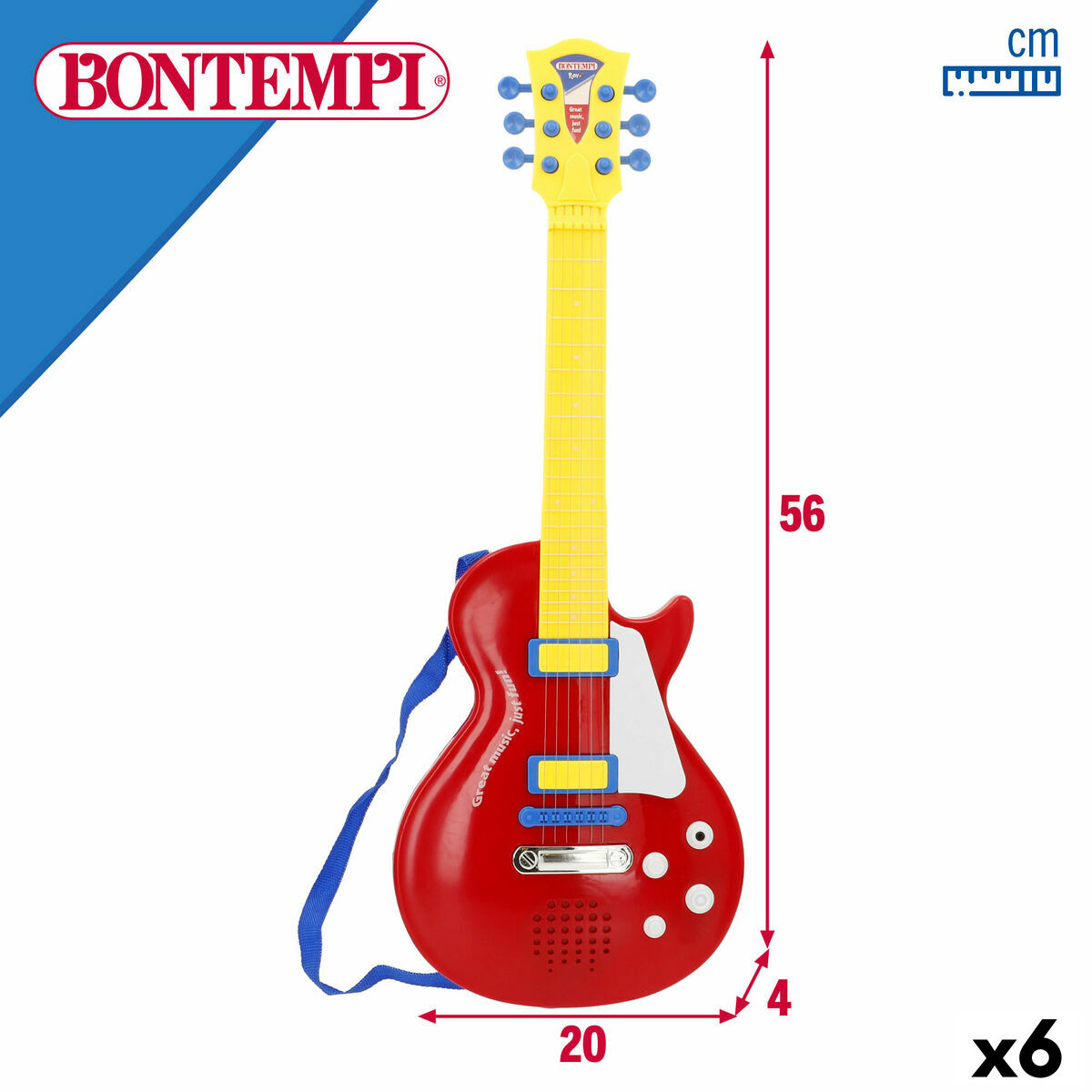 Gitara Dziecięca Bontempi 20 x 56 x 4 cm (6 Sztuk)