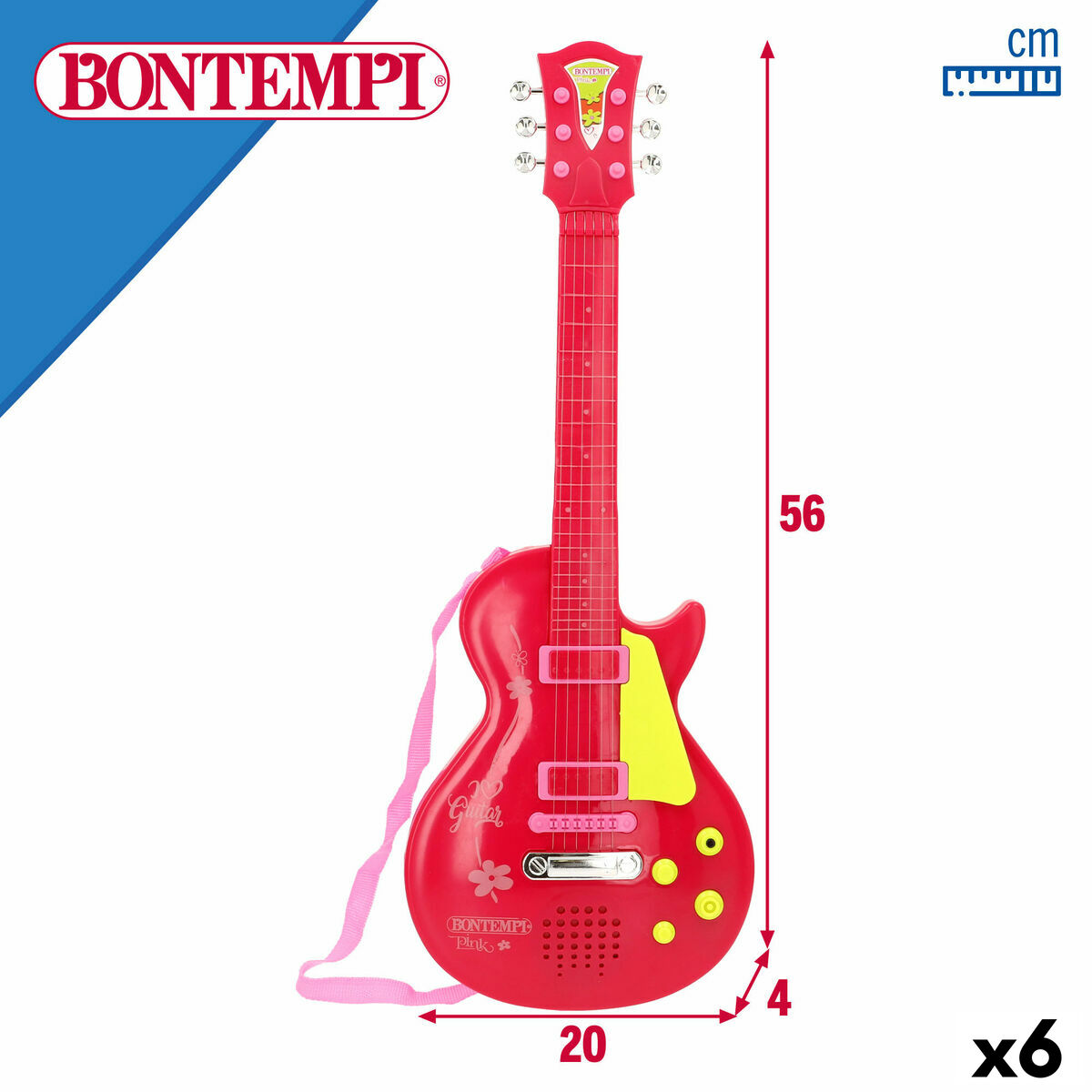 Gitara Dziecięca Bontempi 20 x 56 x 4 cm (6 Sztuk)